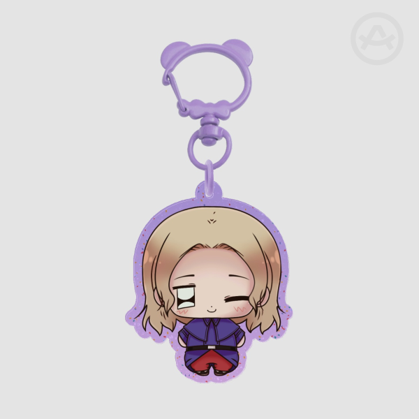 France Glitter Acrylic Keychain