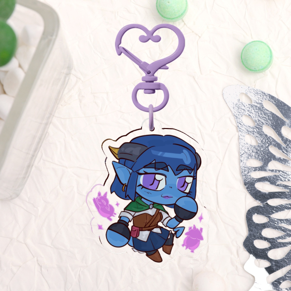 Jester Clear Acrylic Keychain
