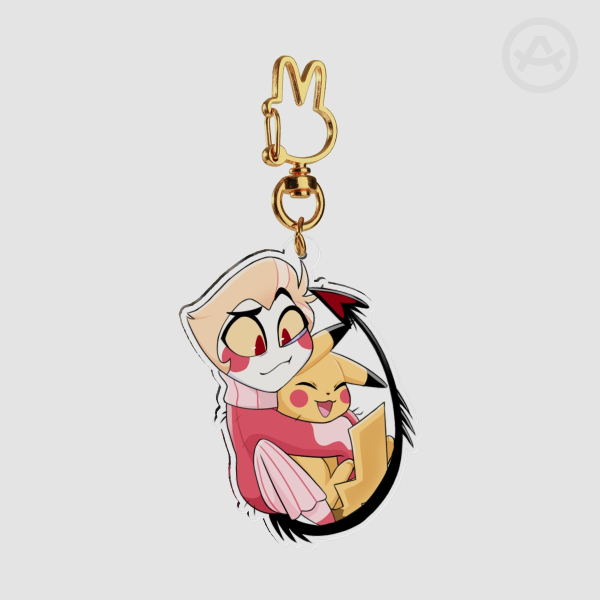 Chibi Lucifer & Pikachu ||  Acrylic Keychains