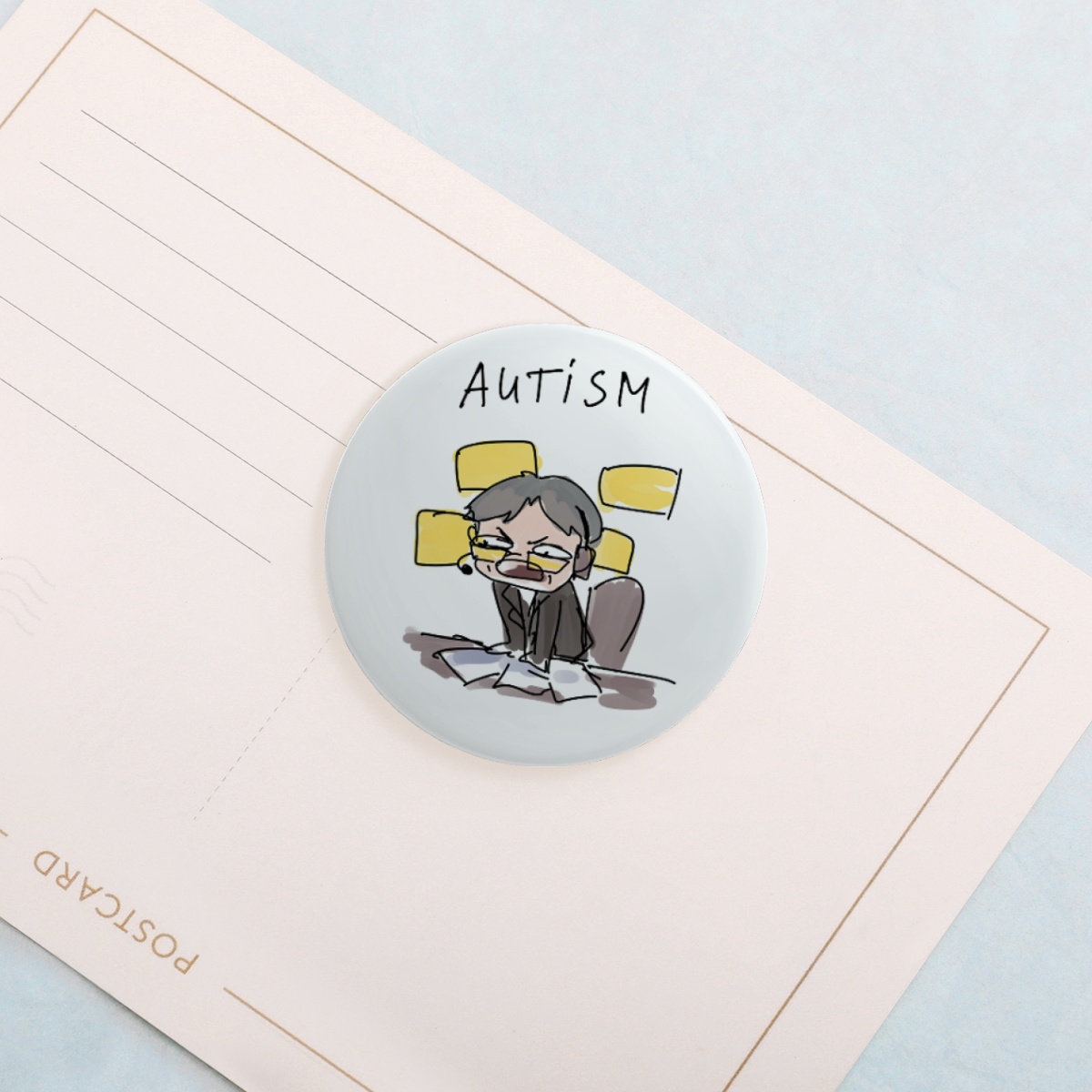 The Stanley Parable The Narrator Autism Button Pin