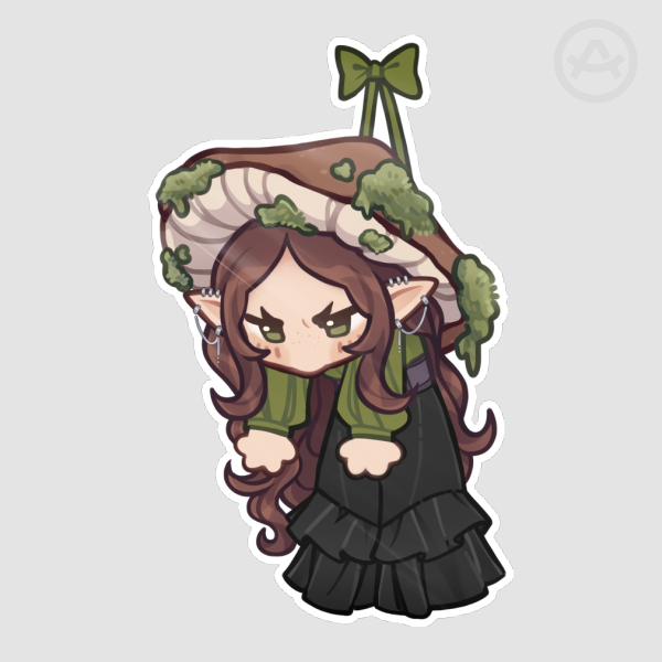 Sparkly Moss Sticker | Glossy