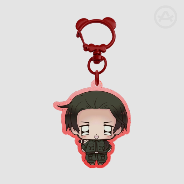 China Glitter Acrylic Keychain