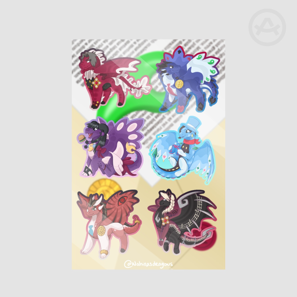 Dragons Ace Attorney - Stickers Sheet