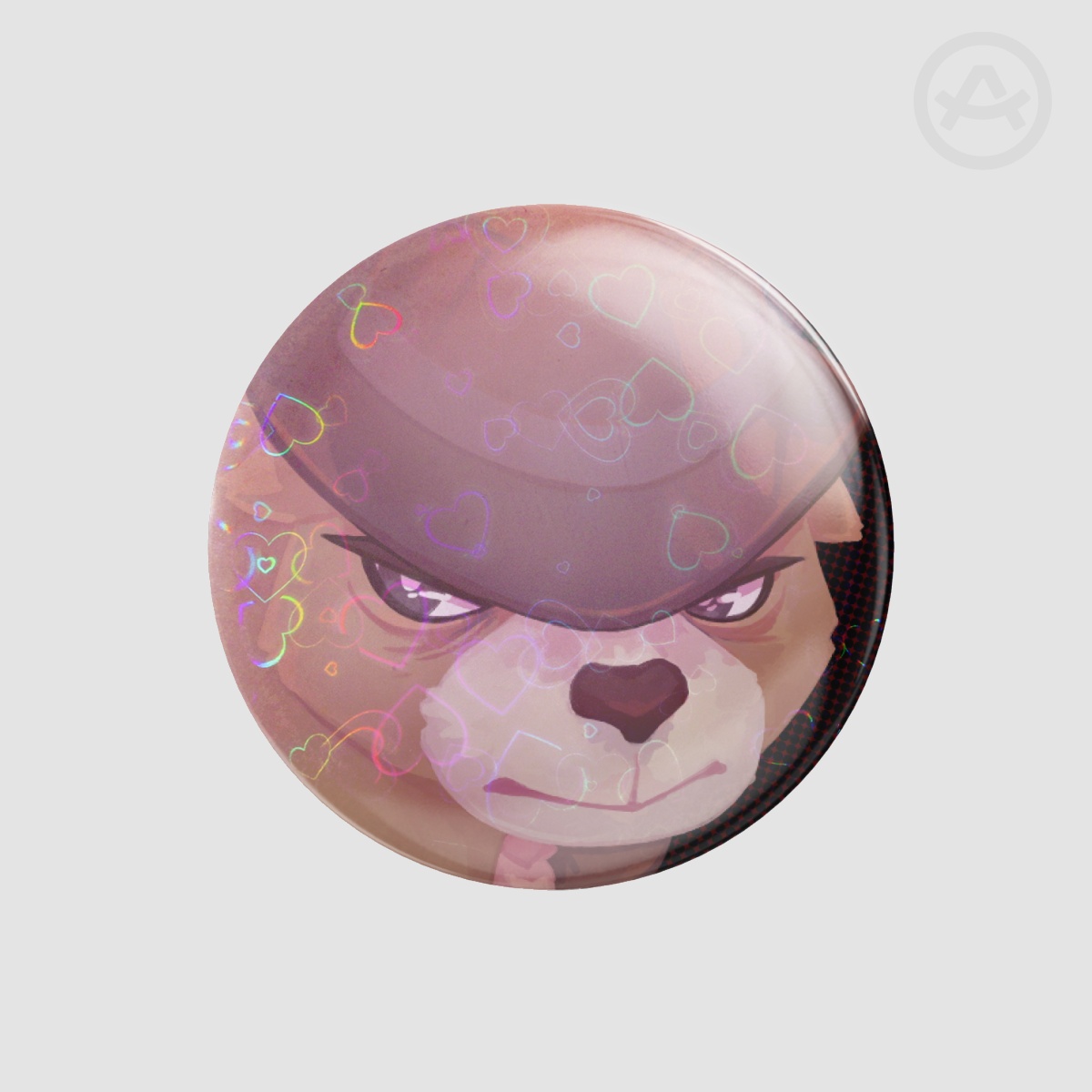 Ahu Chibi Button Pin