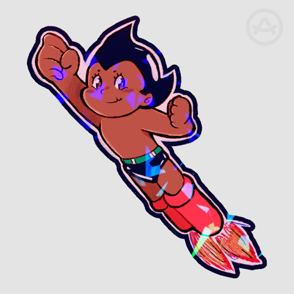 Astroboy Sticker (Black version)