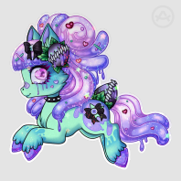 Ghoulette pony - sticker