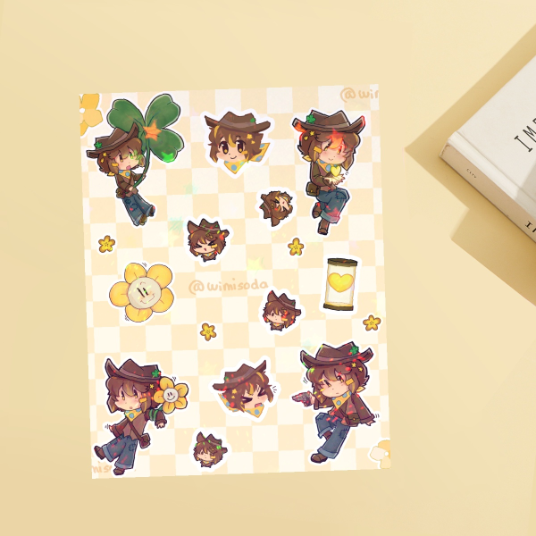 🍀 clover sticker sheet