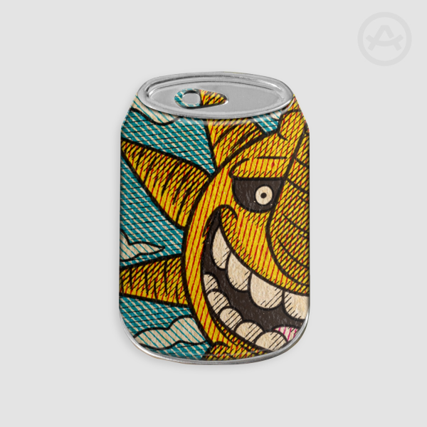 Sun Can Shape Metal Badge