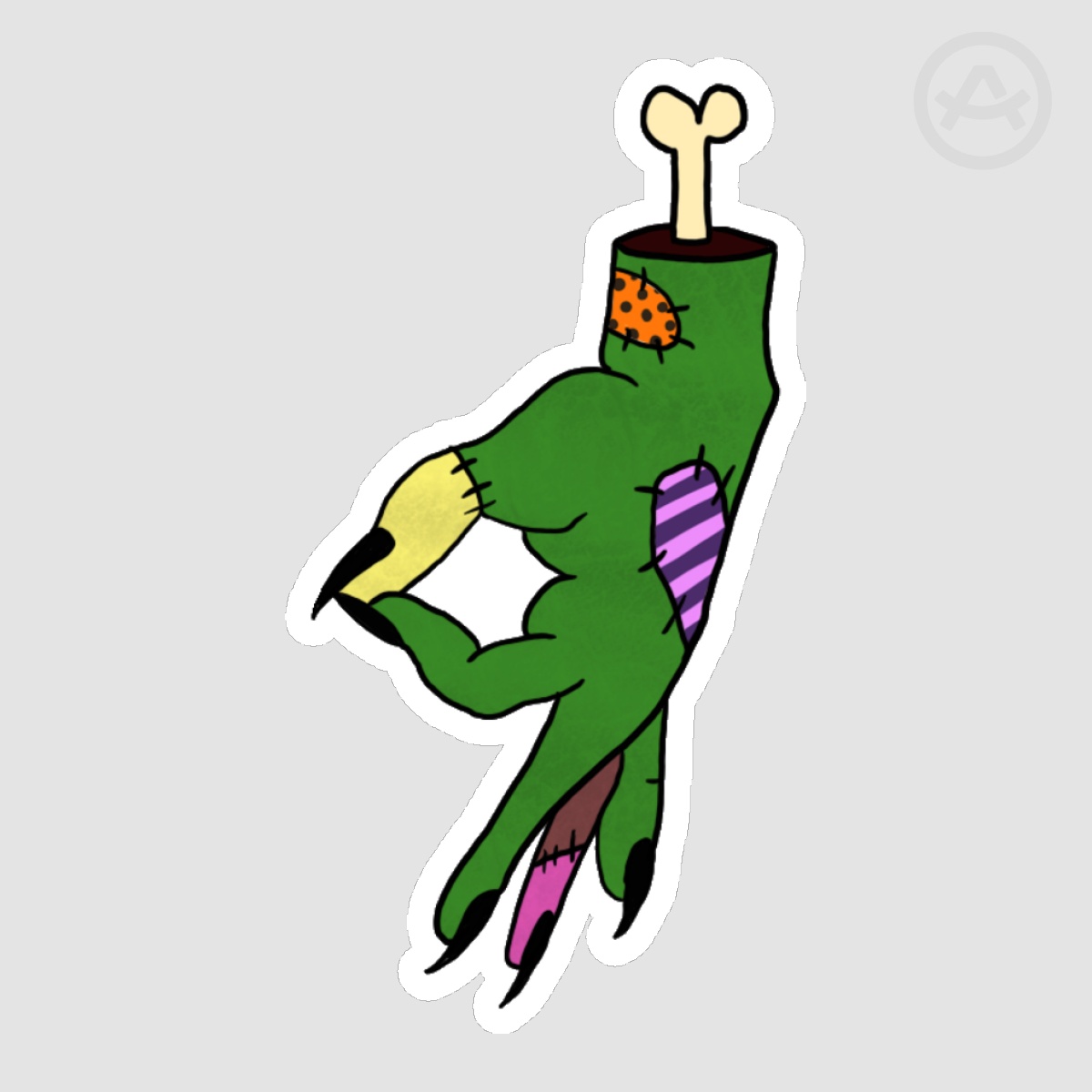 Franken-lady's Hand Sticker