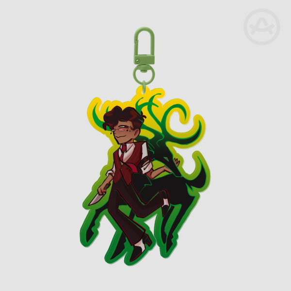 Human Alastor Colored Edge Keychain
