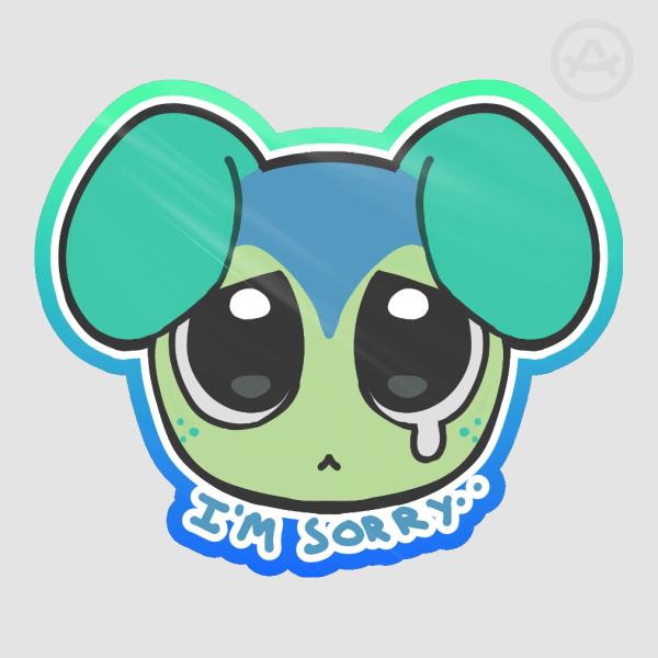 Squirm Colored Edge Die Cut Sticker