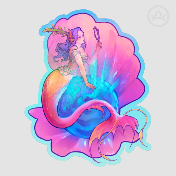 Mirror Mermaid Sticker