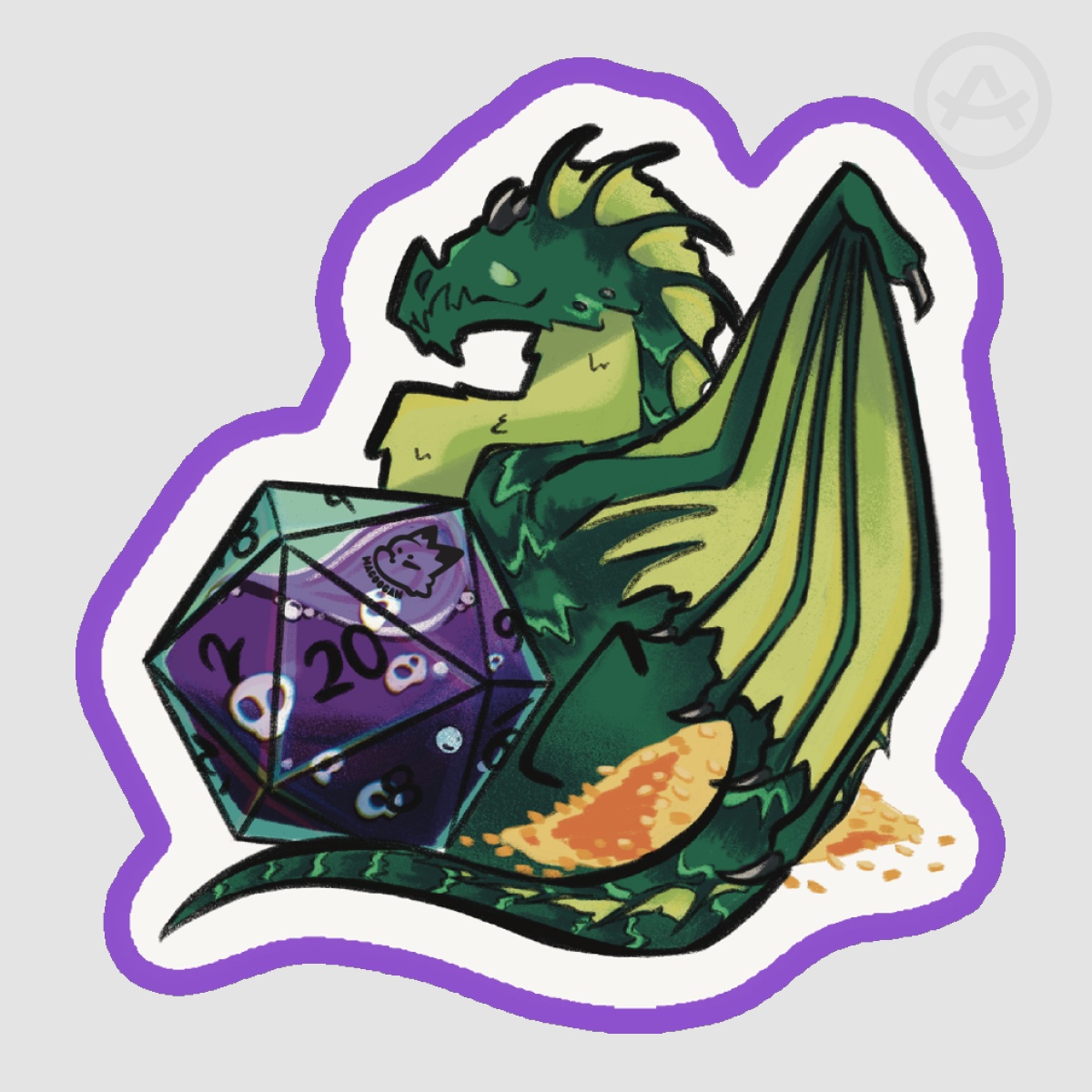 Green Chromatic Dragon - DND Sticker