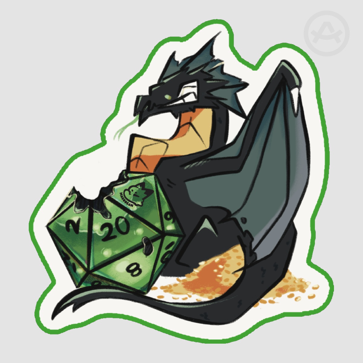 Black Chromatic Dragon - DND Sticker