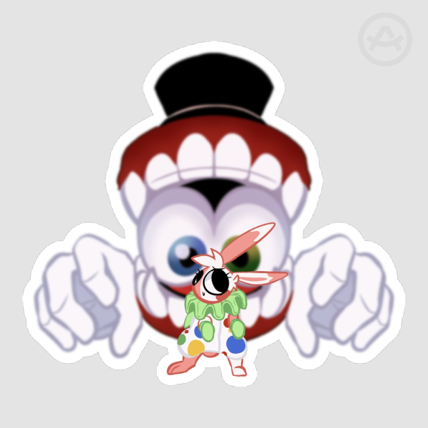 Caine & Harley Matte Die Cut Sticker