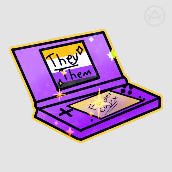 They/Them Nintendo DS Sticker