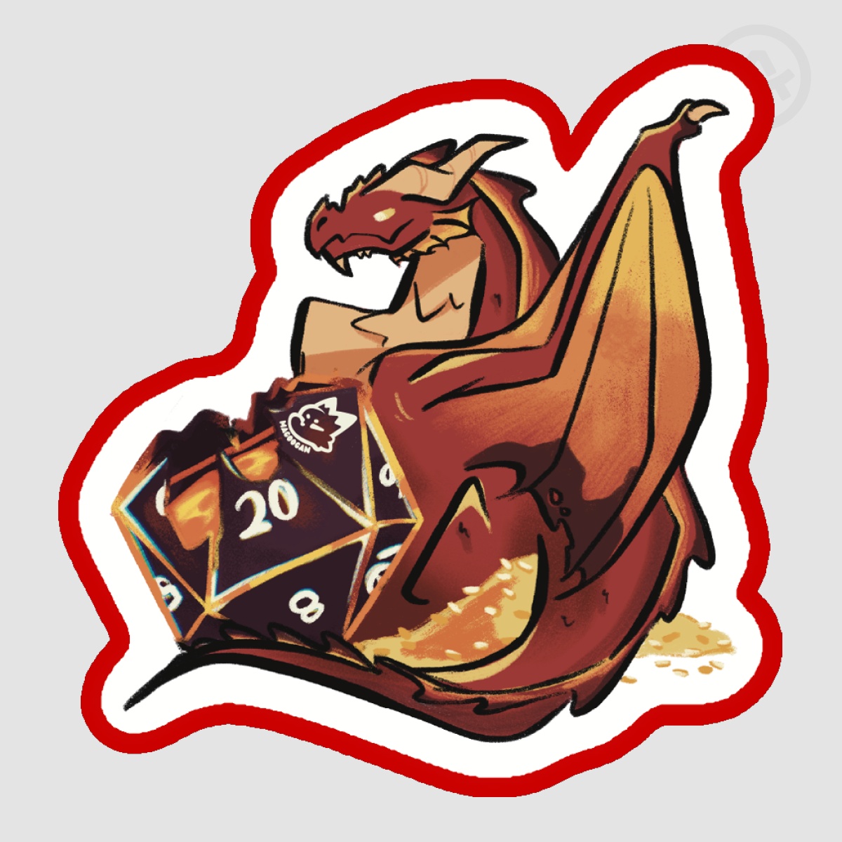 Red Chromatic Dragon - DND Sticker