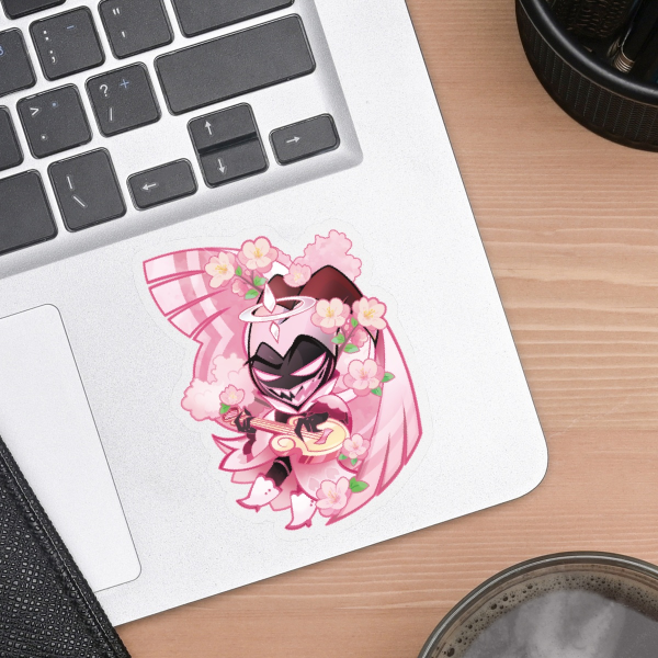 Hazbin Hotel Cherry Blossoms Adam Clear PET Vinyl Die Cut Stickers