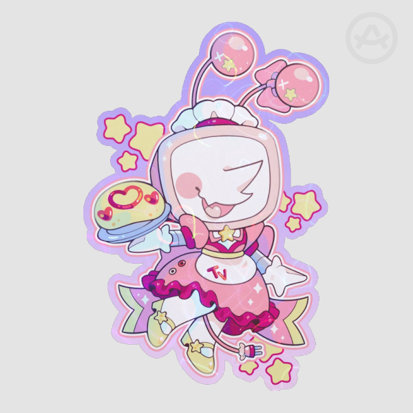 Maid Tenna Holo Sticker Mini