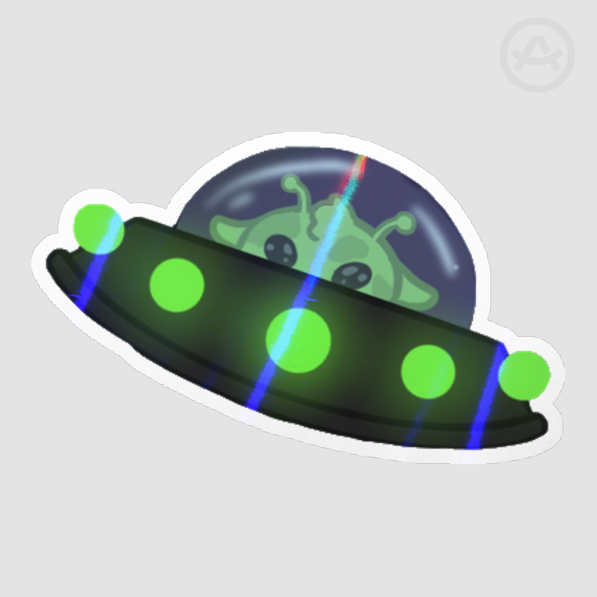 Alien Cow's Spaceship Sticker