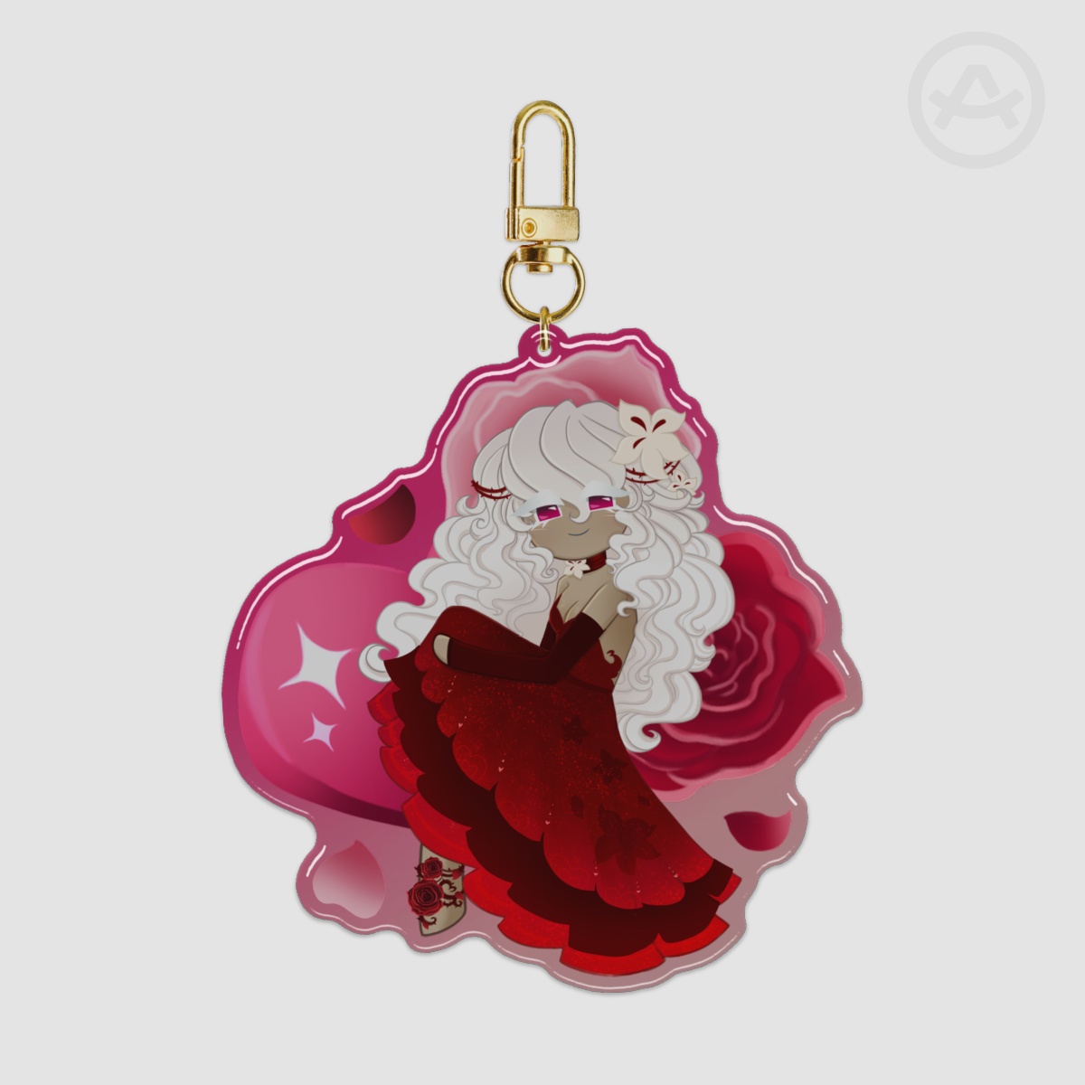 "Sweet valentine" White lily keychain