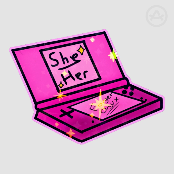 She/Her Nintendo DS Sticker