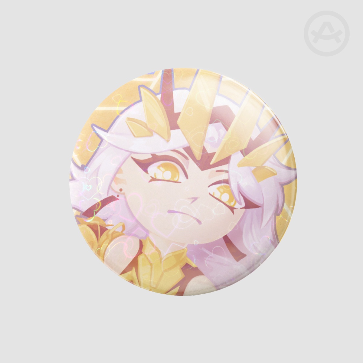 Queen Chibi Button Pin