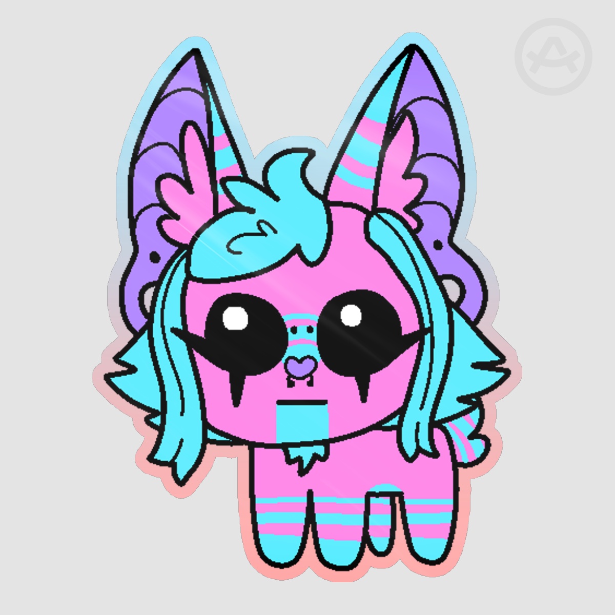 MatchaEXE TBH Coloured Edge Glossy Sticker