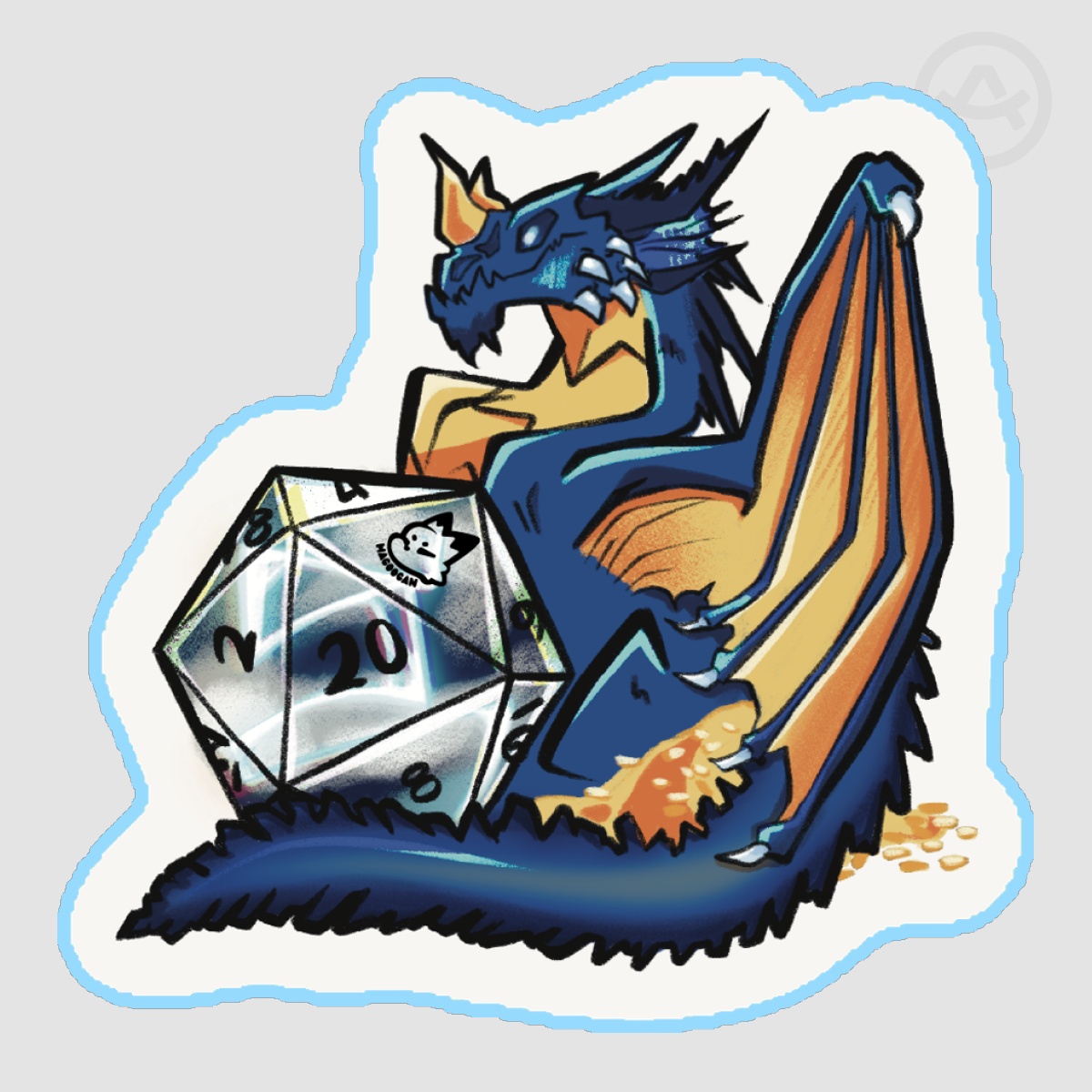 Blue Chromatic Dragon - DND Sticker
