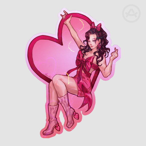 Valentine's Girl Sticker