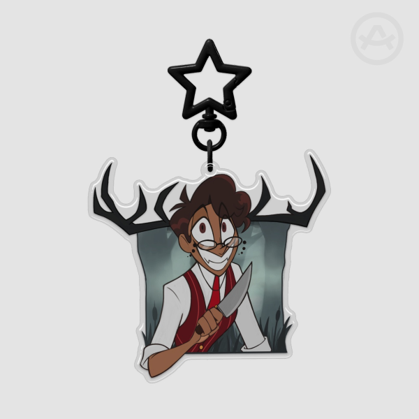 Hazbin Hotel Human Alastor Epoxy Keychain