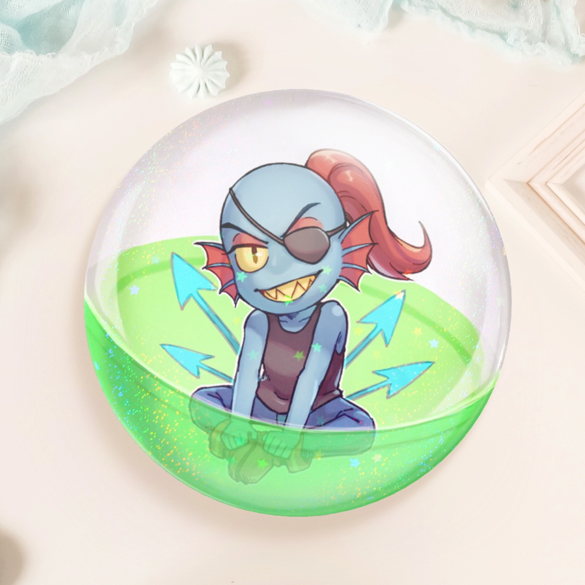 Undyne in Gacha | Button Pins