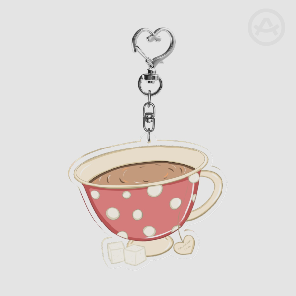 Mushroom Tea Keychain Ver4