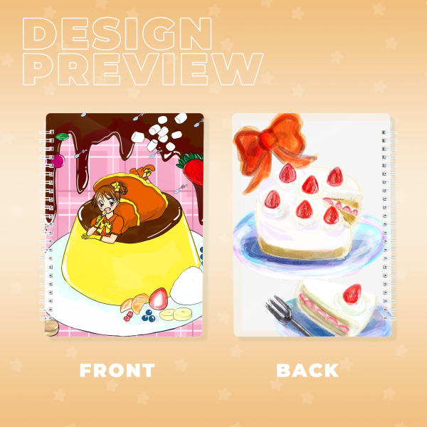 Dessertsand Girl Double-side Spiral Notebook