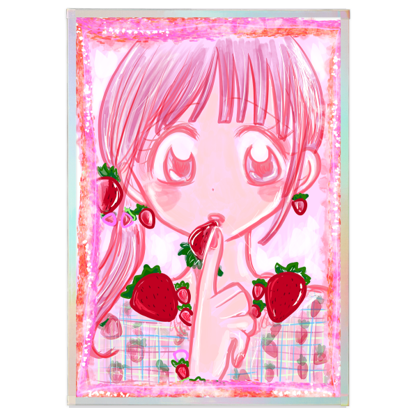 Pink Girl Art Boards with Rainbow-Edged - 5.8" x8.3"(148x210mm)
