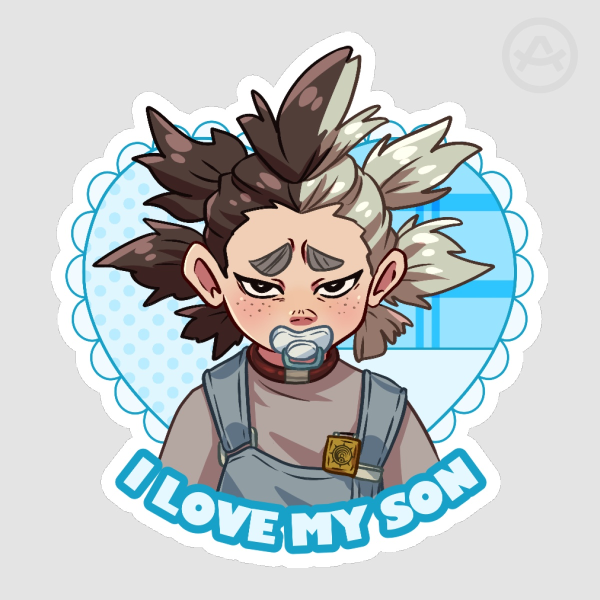 I Love My Son Dear Santa Die Cut Sticker