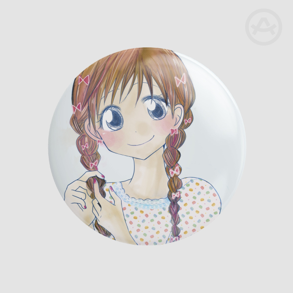 A braid girl Round Badges (Button Pins)