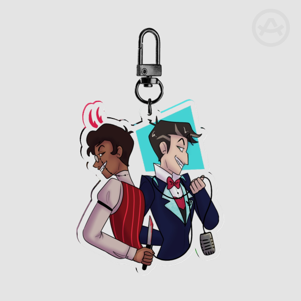 Murder Media Keychain: Alastor and Vox