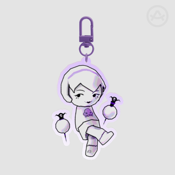 Homestuck Low Poly Rose Lalonde Keychain