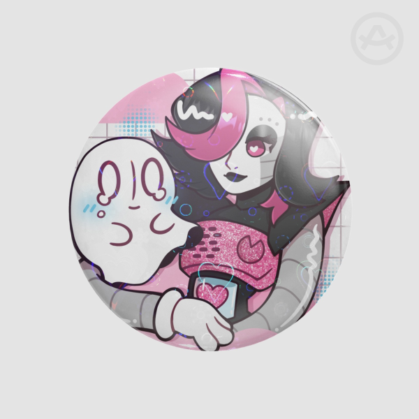 Mettaton & Napstablook button badge