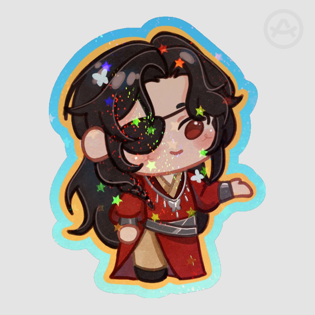 Hua Cheng Colored Edge Die Cut Sticker