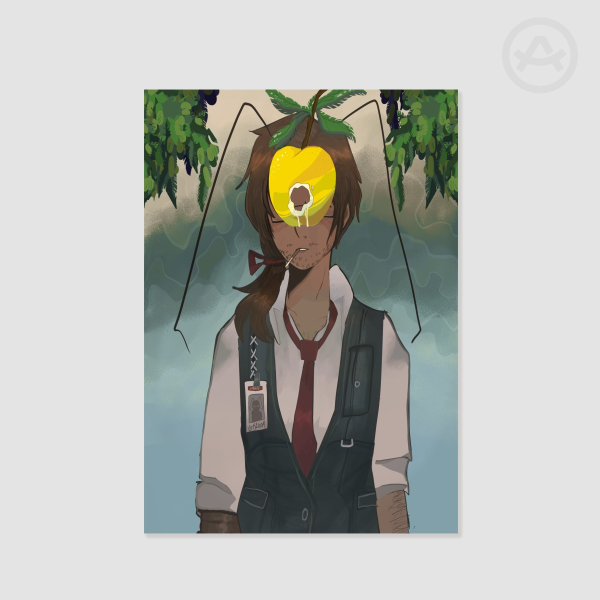 golden apple print