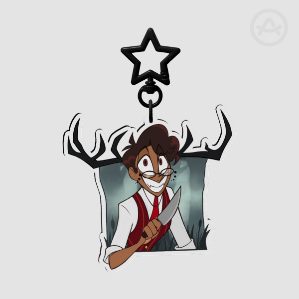 Hazbin Hotel Human Alastor Keychain