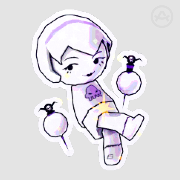 Homestuck Low Poly Rose Lalonde Sticker