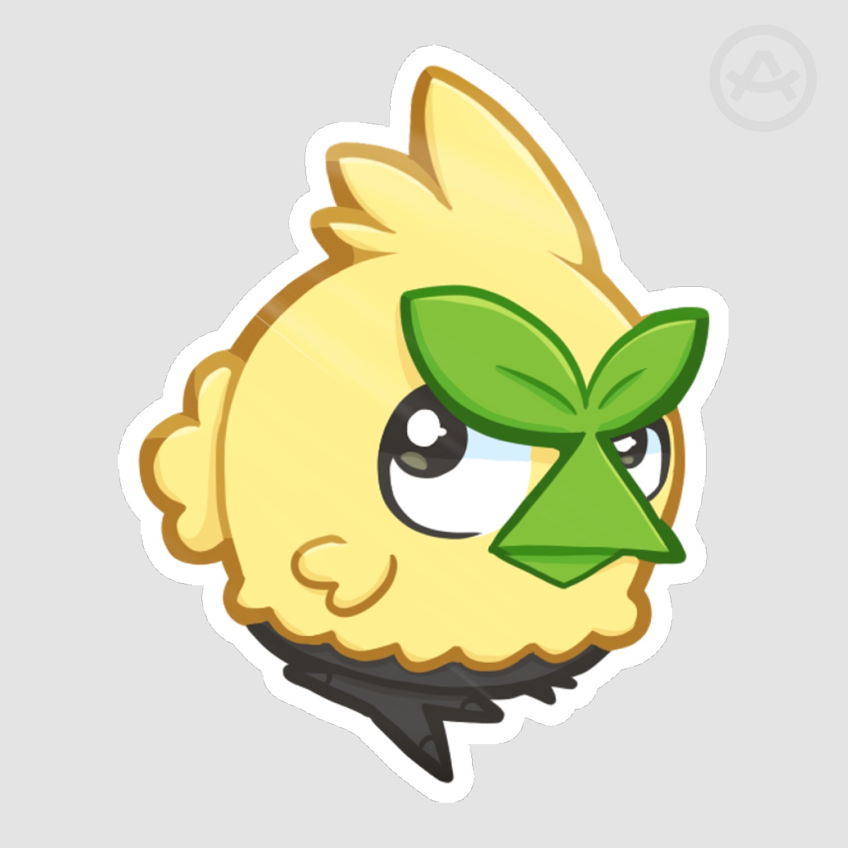 Pokemon gen 10 grass starter Browt angry bird Sticker