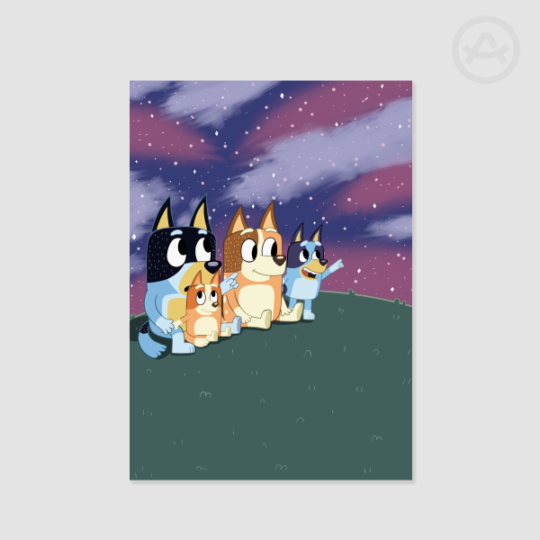 Bluey Stars (Bluey) Poster Print