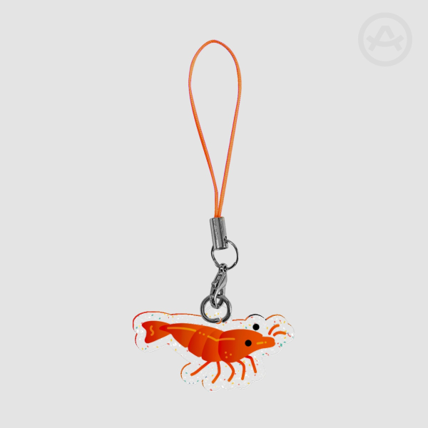 Shrimp Charm - Orange