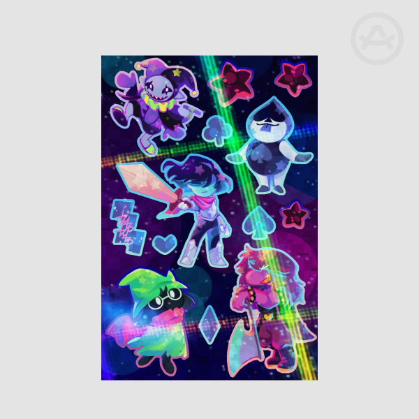 DELTARUNE Chapter 1 Sticker Sheet