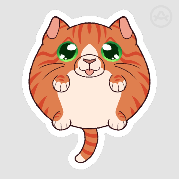 Orange Chonk sticker
