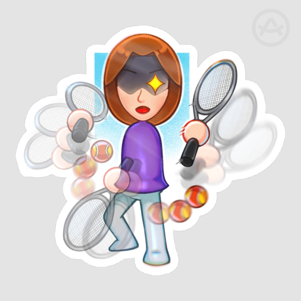 Wii Tennis Foe Sticker